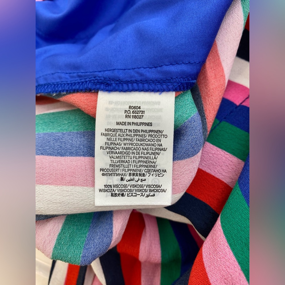 Boden Rainbow Stripe Wide Leg Pull-on Pants Size US 10R - Picture 9 of 11